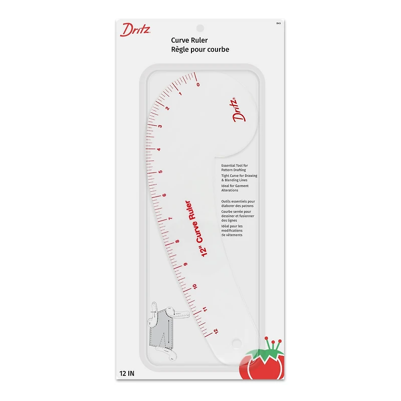 Dritz® 12" Clear Curved Ruler For Pattern Drafting