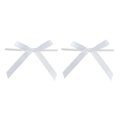 White Bow Twist Ties by Makery®, 12ct.