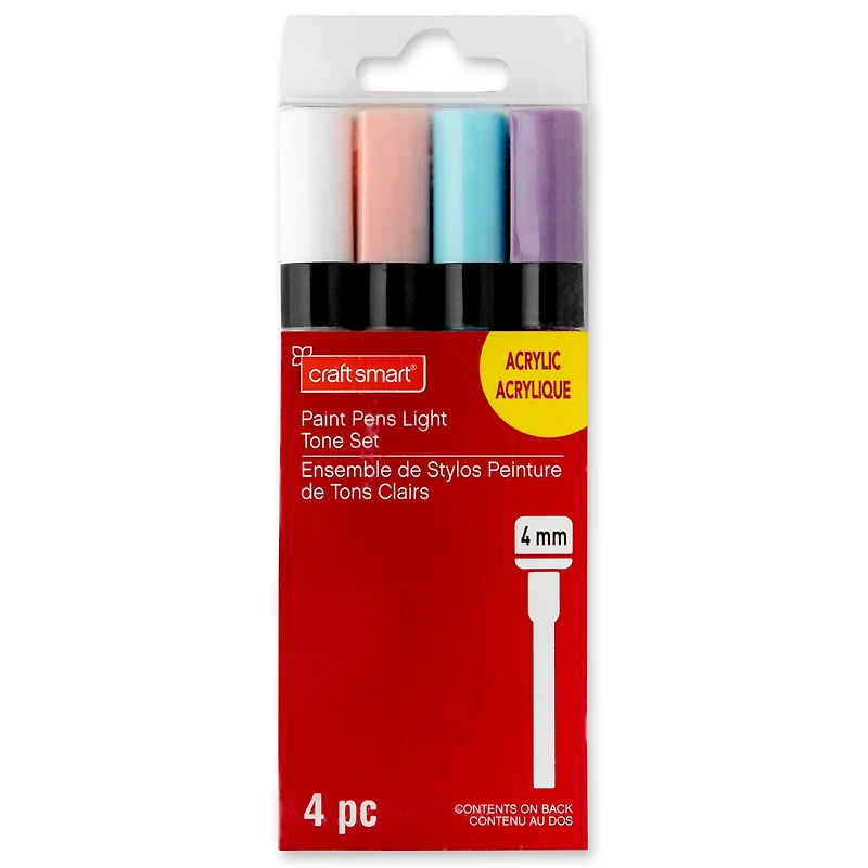 4mm Permanent Paint Pens Light Tone Set by Craft Smart®