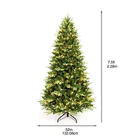 7.5ft. Pre-Lit Dewdrop Spruce Artificial Christmas Tree, Warm White LED Lights by Ashland® - Includes a Tree Storage Bag