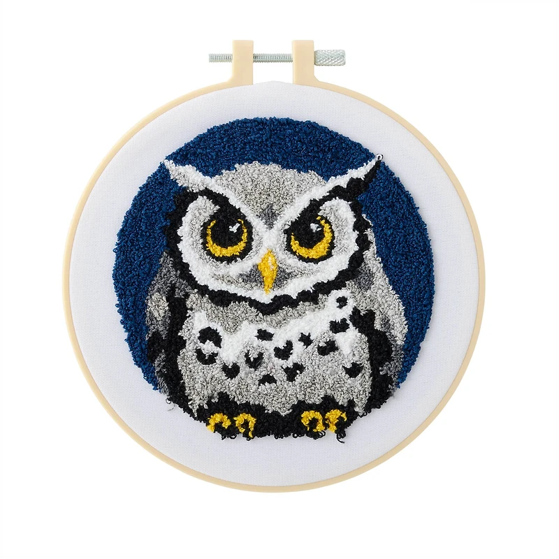 Spring 6" Owl at Night Needle Punch Kit by Loops & Threads®