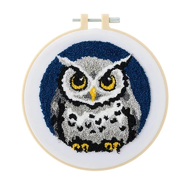 Spring 6" Owl at Night Needle Punch Kit by Loops & Threads®