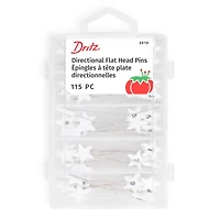 Dritz® White Star Flat Head Pins With Numbers & Directional Arrows, 115ct.