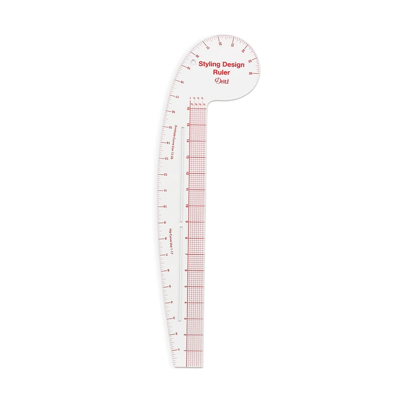 Dritz® Clear Curved & Straight Edge Styling Design Ruler