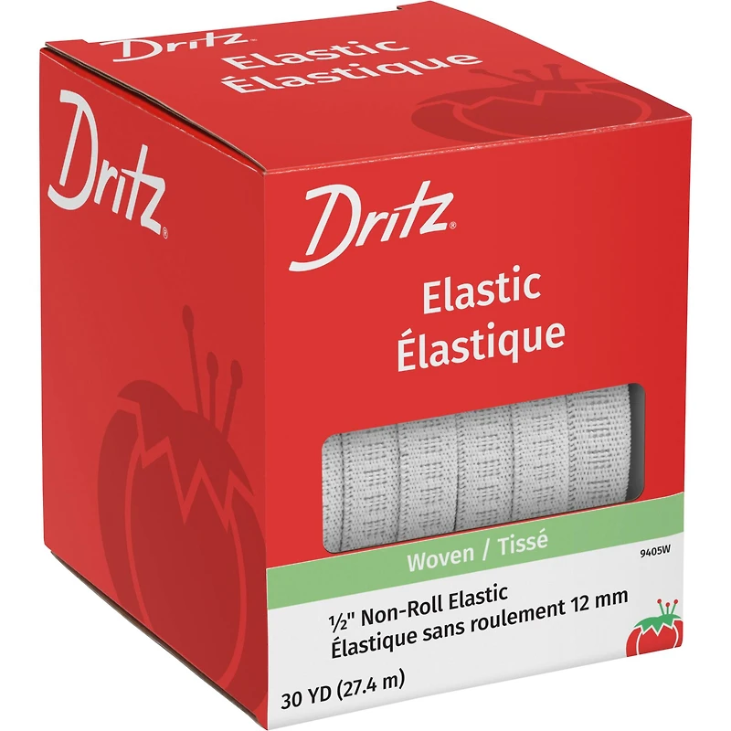 Dritz® 1/2" White Ribbed Non-Roll Elastic