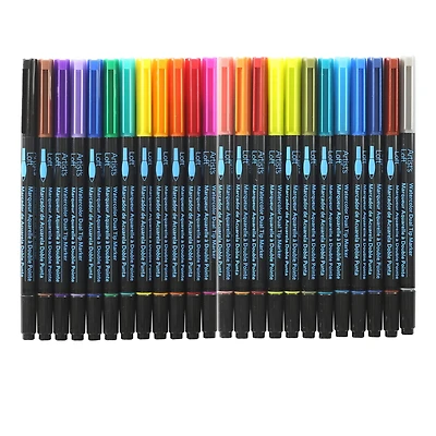 Watercolor 24 Color Dual-Tip Markers by Artist's Loft™