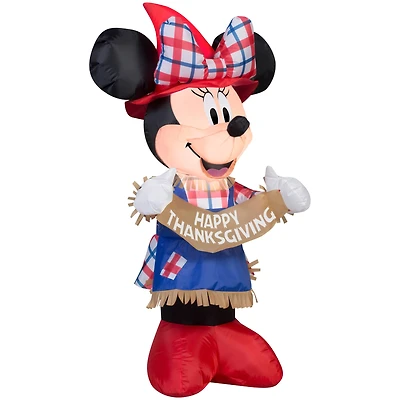 3.5ft. Airblown® Inflatable Thanksgiving Minnie as Scarecrow