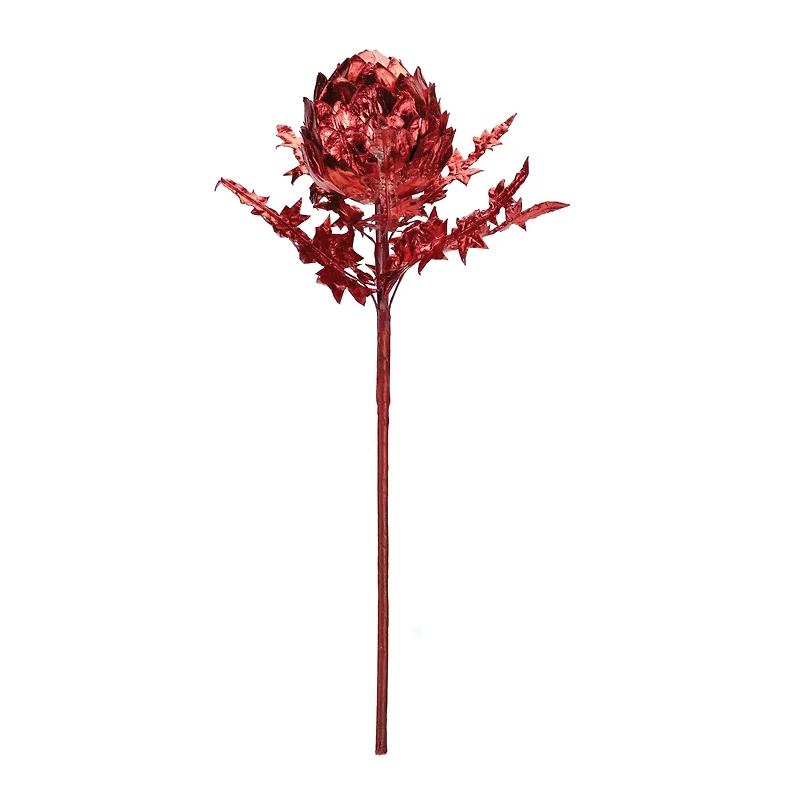 Red Metallic Artichoke Stems, 2ct.