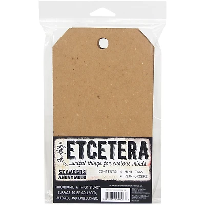 Stampers Anonymous Tim Holtz® Etcetera Mini Tags, 4ct.