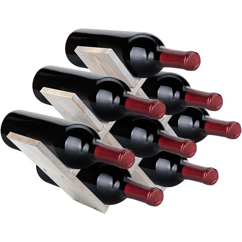 Sorbus Gray 8-Bottle Butterfly Countertop Wine Rack
