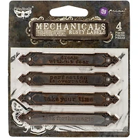 Finnabair® Mechanicals Rusty Labels Metal Embellishments