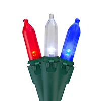 50ct. Red White & Blue LED Mini 4th Of July Lights