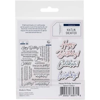 Pinkfresh Studio Happy Birthday Sentiments Die Set