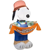 3.5ft. Airblown® Inflatable Thanksgiving Snoopy as Scarecrow