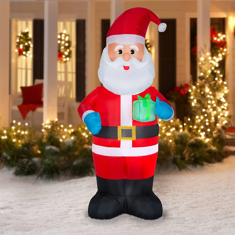 7ft. Airblown® Inflatable Santa with Present