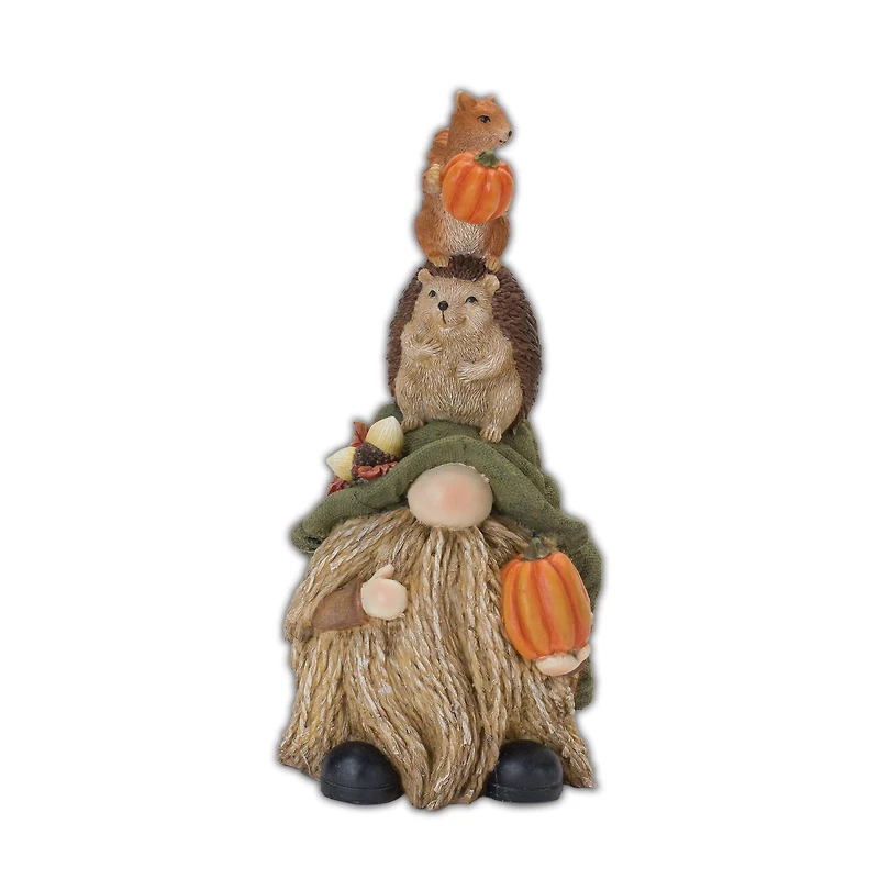 11" Stacking Gnome with Animals Figurine, 2ct.