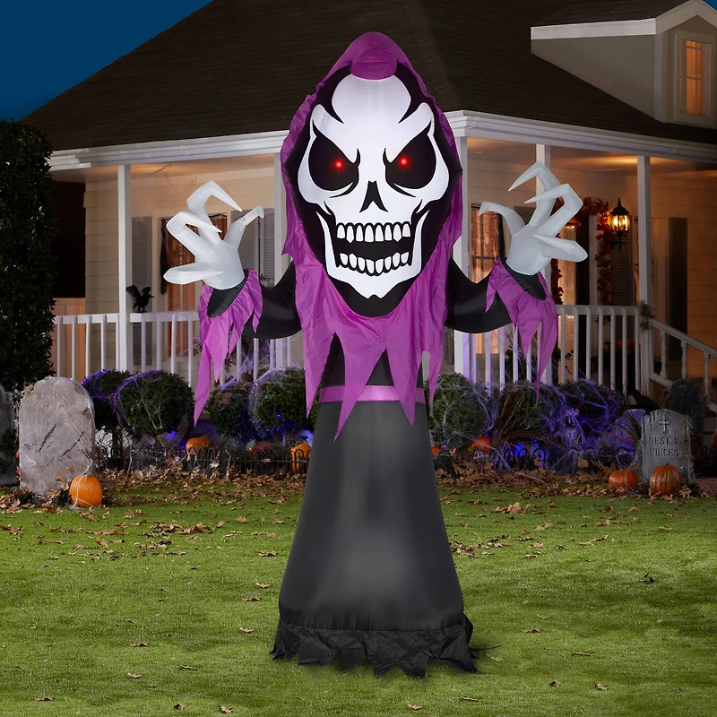 10ft. Airblown® Inflatable Halloween Skeleton Reaper with Red LED Eyes
