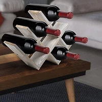 Sorbus Gray 8-Bottle Butterfly Countertop Wine Rack