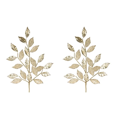 Glittered Leaf Spray, 2ct.