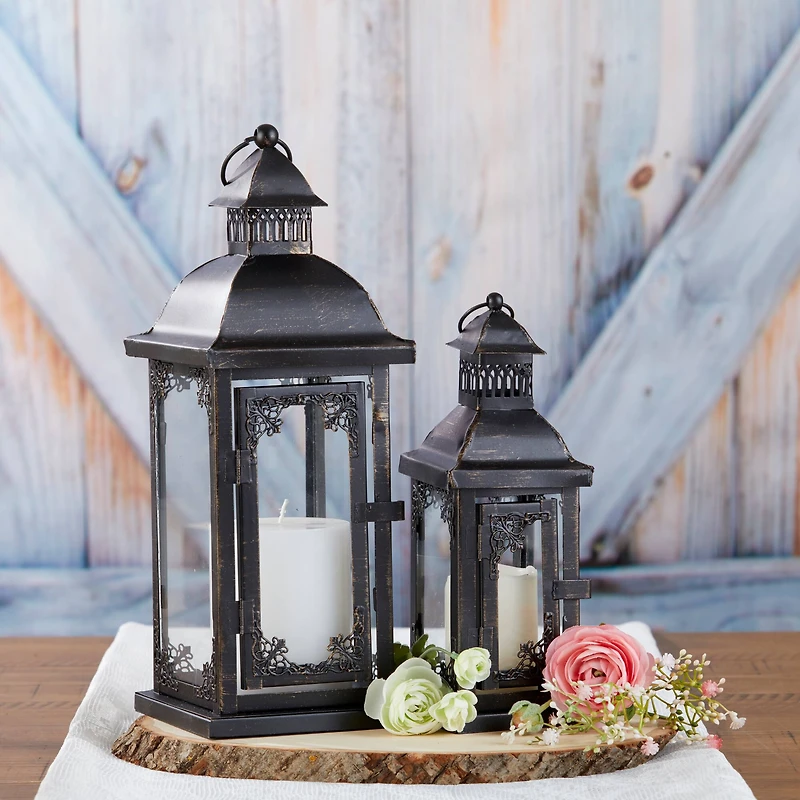 Kate Aspen® Medium Antique Black Decorative Lantern