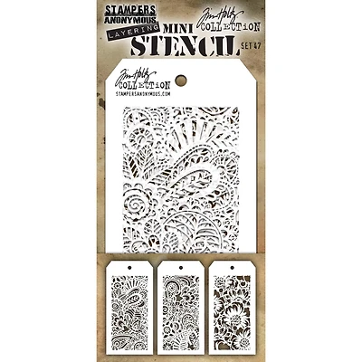 Stampers Anonymous Tim Holtz® Mini Layered Stencil Set No.47