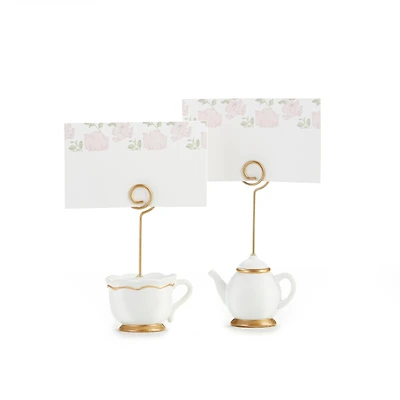 Kate Aspen® Tea Time Whimsy Place Card Holder, 6ct.