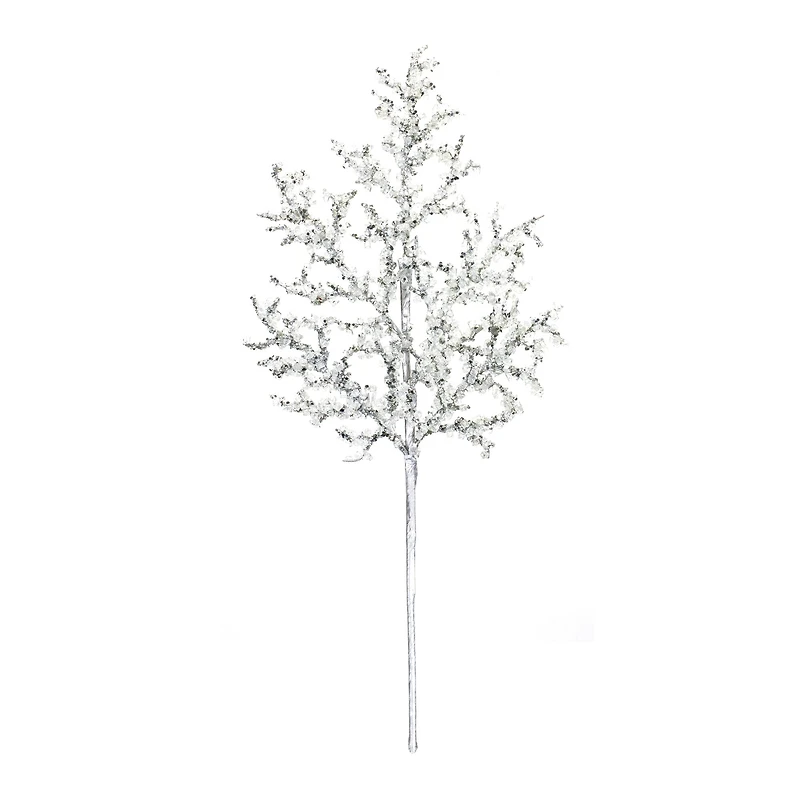 Glittery Silver Iced Twig Branches, 12ct.