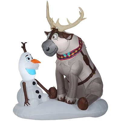7ft. Airblown® Inflatable Disney Olaf & Sven Scene