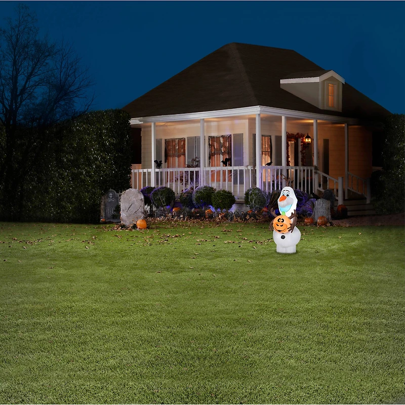 4ft. Airblown® Inflatable Halloween Frozen Olaf with Sven Pumpkin