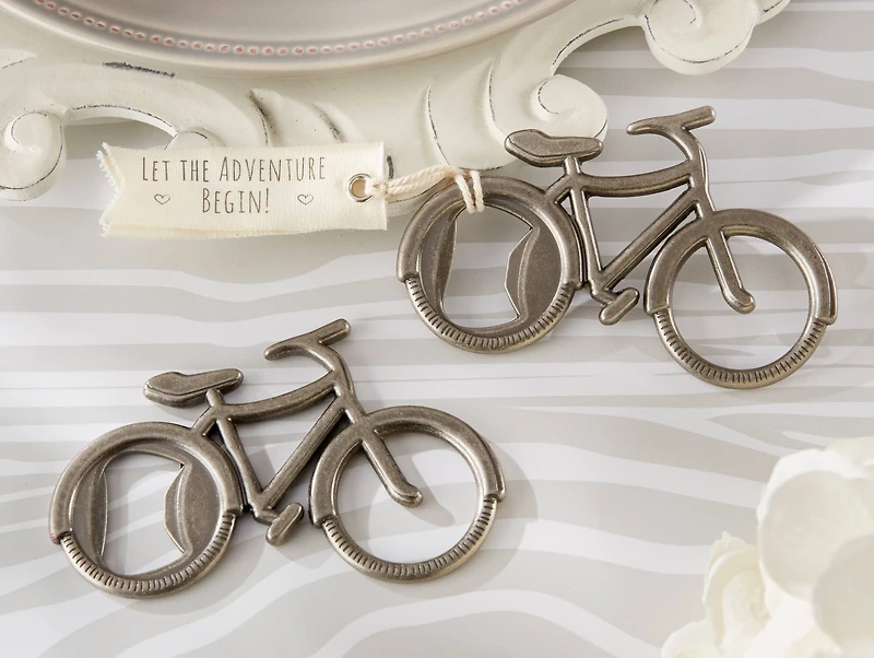 Kate Aspen® Let's Go On an Adventure Bicycle Bottle Opener, 4ct.