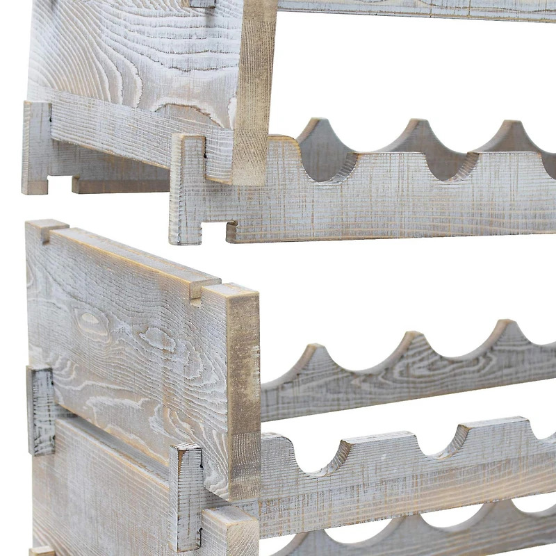 Sorbus Greywood 6-Tier Stackable Bamboo Wine Rack