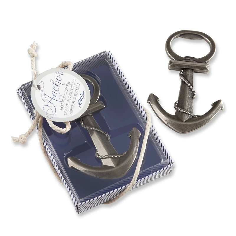 Kate Aspen® Anchor Nautical-Themed Bottle Opener, 4ct.