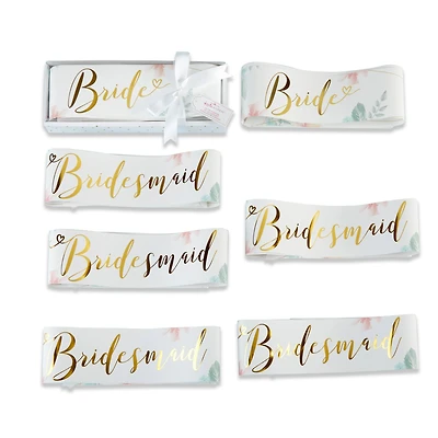Kate Aspen® Geometric Floral Bachelorette Sash Set, 6ct.
