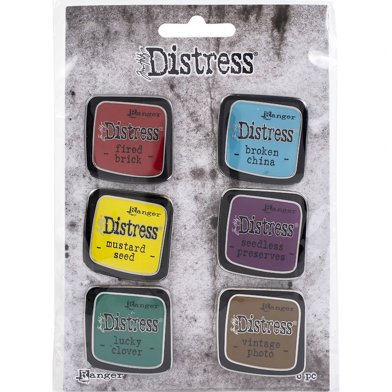 Tim Holtz® Distress Enamel Collector Pin Set No. 2