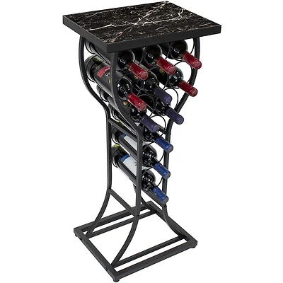 Sorbus Marble 11-Bottle Wine Display Rack & Table