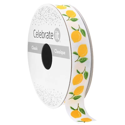 5/8" x 7yd. Lemon Ribbon by Celebrate It® Classic