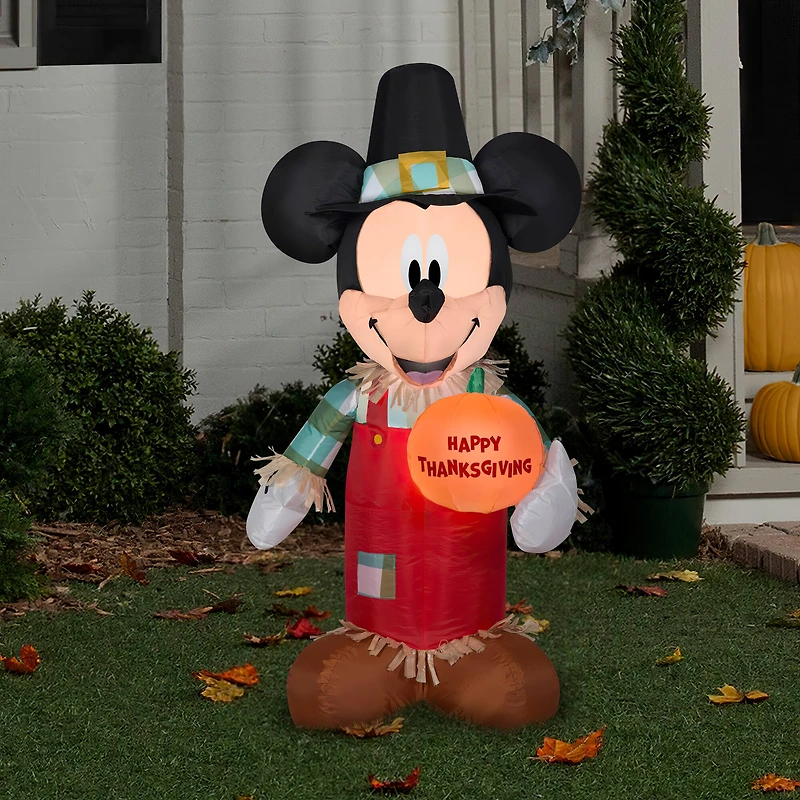 3.5ft. Airblown® Inflatable Disney Mickey Holding Pumpkin
