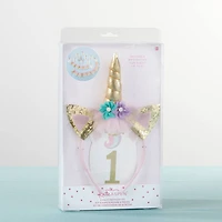 Kate Aspen® Gold Glitter Unicorn Happy Birthday Party Décor Kit