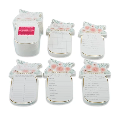 Kate Aspen® Floral Mason Jar Baby Shower 5-Game Card Set