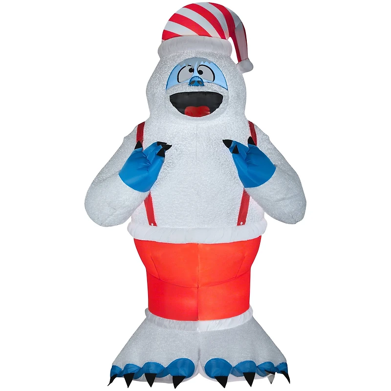 10.5ft. Airblown® Inflatable Mixed Media Fuzzy Plush Bumble in Suspenders