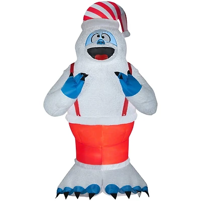 10.5ft. Airblown® Inflatable Mixed Media Fuzzy Plush Bumble in Suspenders