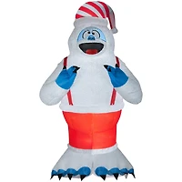 10.5ft. Airblown® Inflatable Mixed Media Fuzzy Plush Bumble in Suspenders