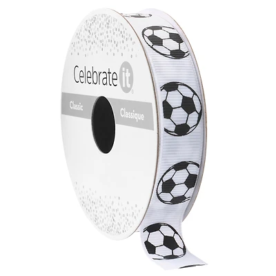 5/8'' x 7yd. Soccer Ribbon by Celebrate It® Classic