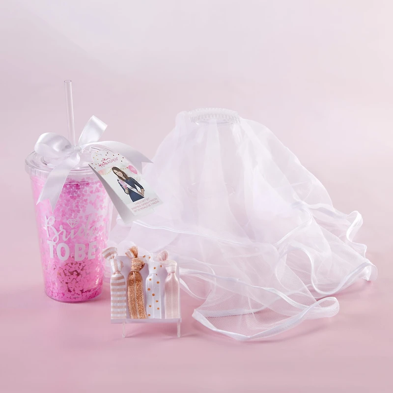 Kate Aspen® Bride To Be Bachelorette Gift Set with Veil and Tumbler