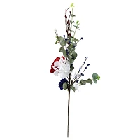 27" Red & White Fourth of July Patriotic Hydrangea Spray