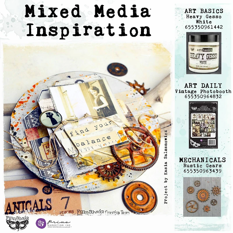 Finnabair® Mechanicals Rustic Gears Metal Embellishments