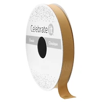 3/8" x 15yd. Natural Gold Ribbon by Celebrate It® Classic