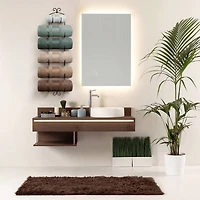 Sorbus 45" Elegant Black Wall-Mounted 6-Bottle Wine & Towel Rack