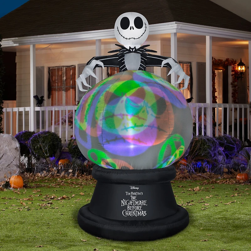 9ft. Airblown® Projection Inflatable Halloween Globe NeonGlo Nightmare Before Christmas with Hovering Jack