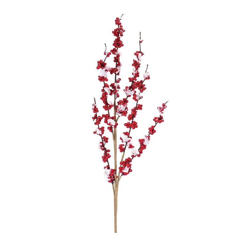 Flocked Berry Twig Spray, 12ct.